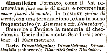 Dimenticare